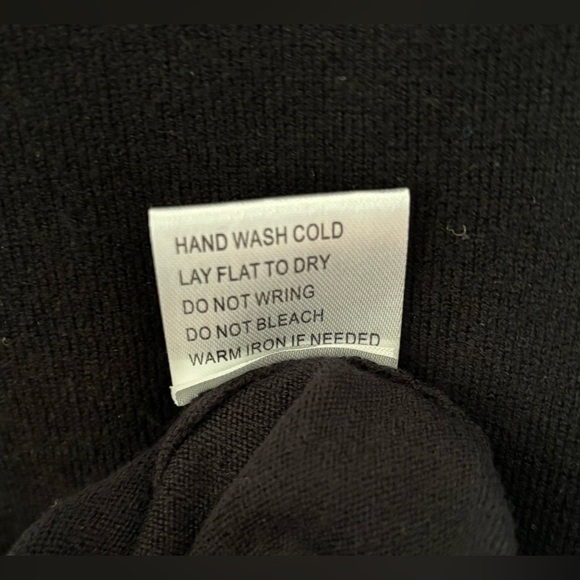 NWT Halston Black Embellished-Collar Sweater w/ Long Sheer Sleeves, Size M - Picture 7 of 7